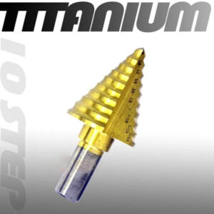 10 steps Titanium Step Drill Bit 1/4" to 1-3/8" 1/8"