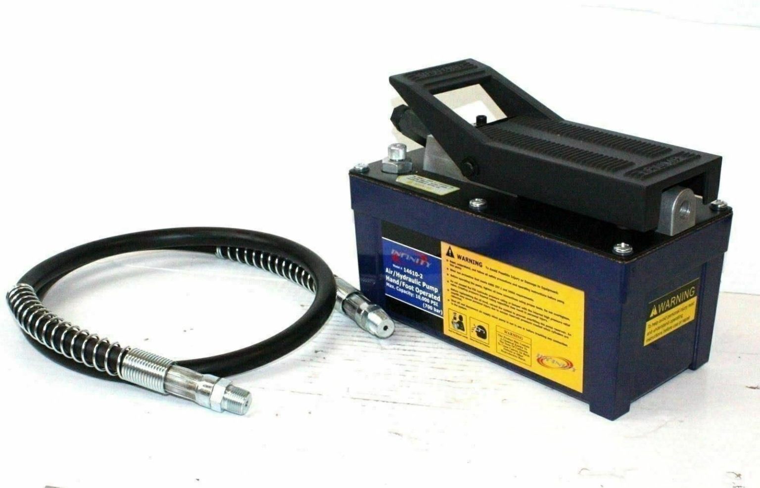 10000 PSI Air Hydraulic Foot Pump with Hose EconoSuperStore