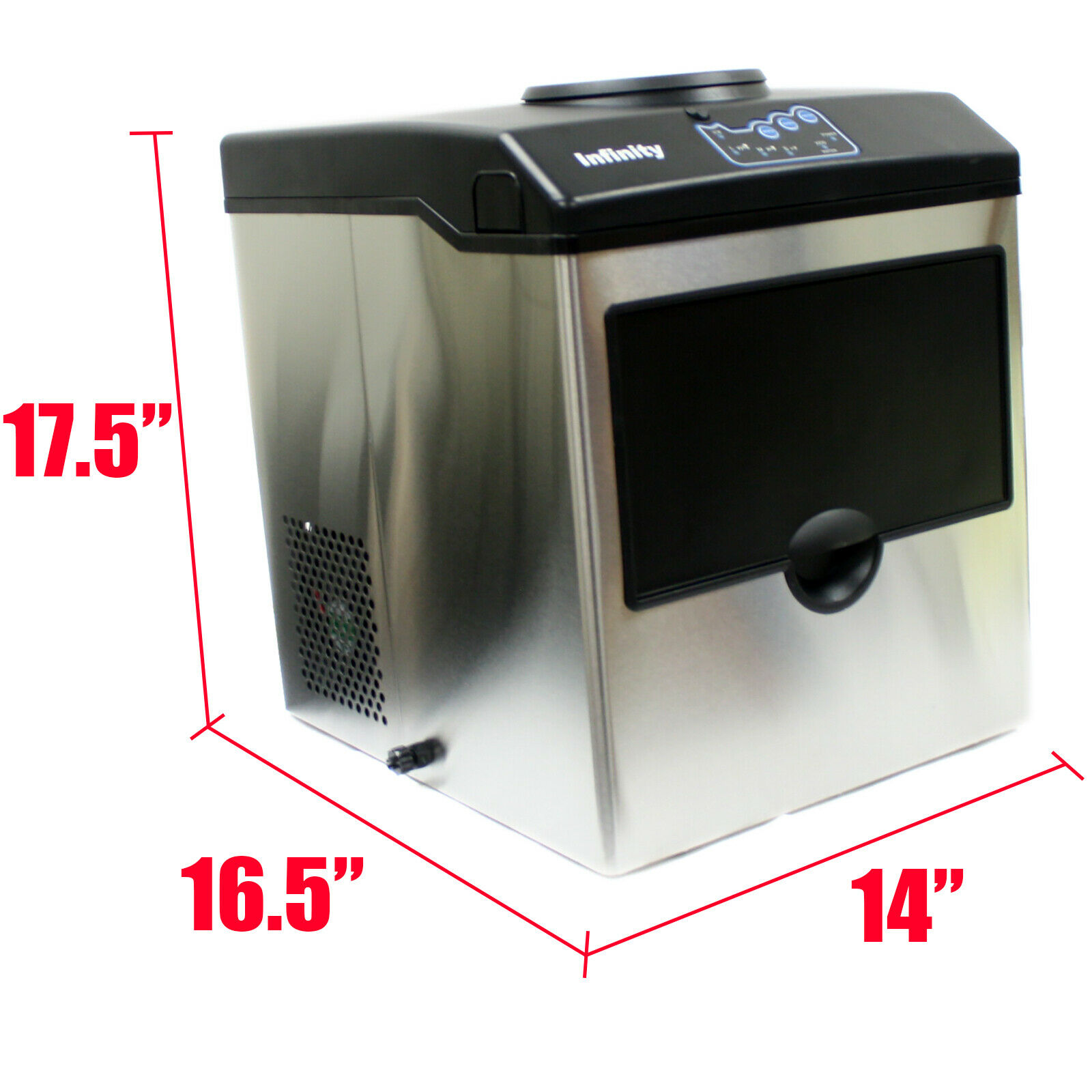 33 Lb/Day Table Top Ice Maker Making Machine Portable for 5 Gallon Water Bottle 