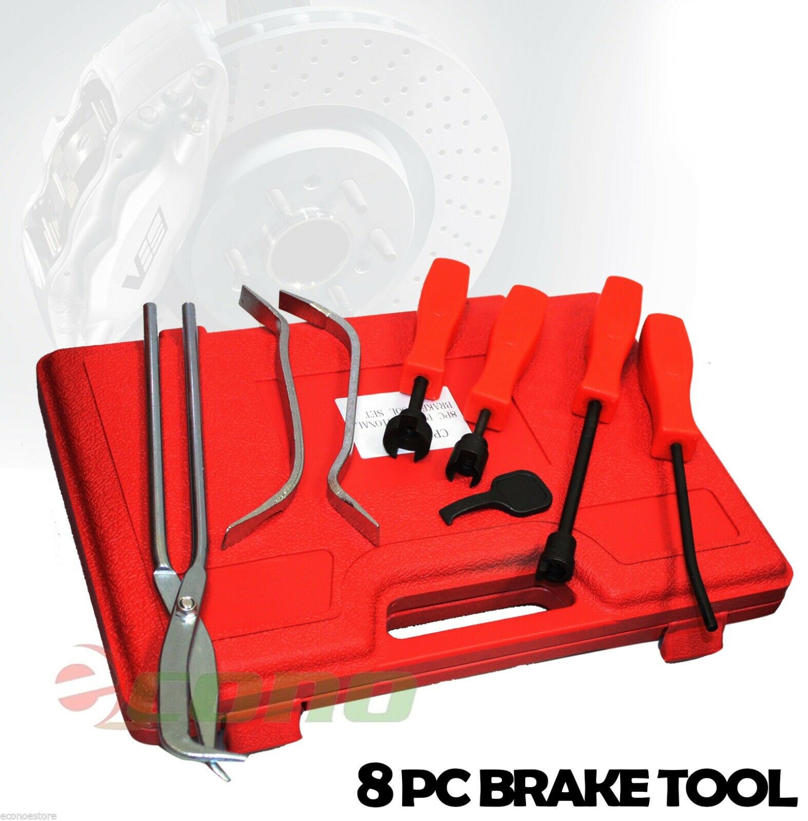 8PC Brake Service Tool Set SPRING INSTALLER REMOVER PLIERS & Adjustment Spoon