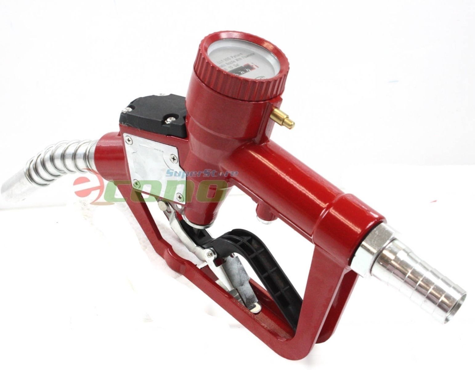 1" Oil Delivery Gun Nozzle Dispenser for Fuel Gasoline Diesel with Flow Meter 