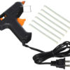 10w Mini Glue Gun with 6 pc Glue Sticks Melt Hot Glue Trigger Pull Craft