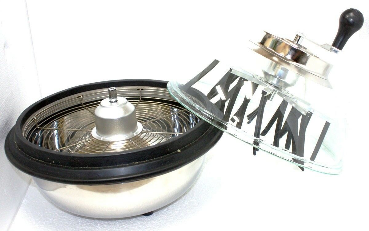16" Bowl Leaf Trimmers Hydroponics Stainless Steel Plant Bud Spin W/ Wire Blades 