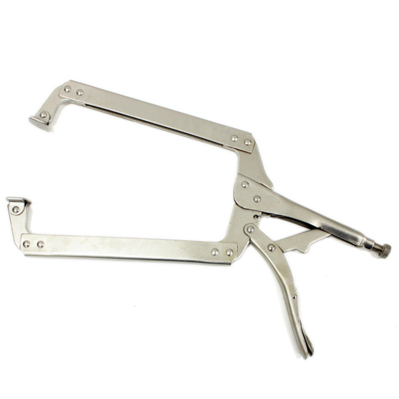 11" Locking C Clamp Adjustable Pliers Grip W/ Swivel Pad Vise Jaws FREE Shipping Household