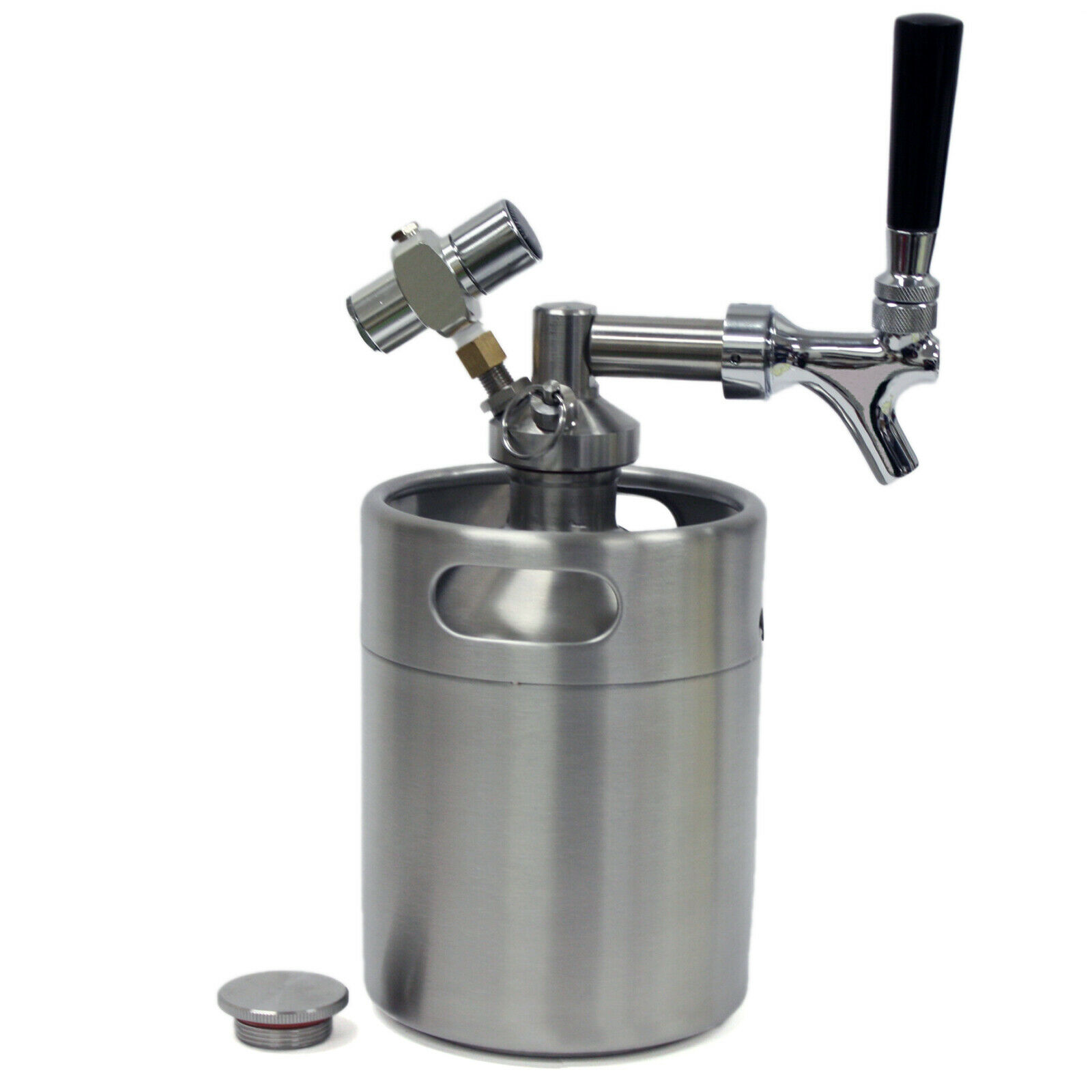 Nitro Stout Steel Tap Handled Faucet 8g N2O Gas Fits Mini Keg Beer Growler 2L 