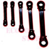 5pc SAE Offset Ratchet Wrench Set SAE 5 Diff Size Tighten Loosening Nuts Bolts