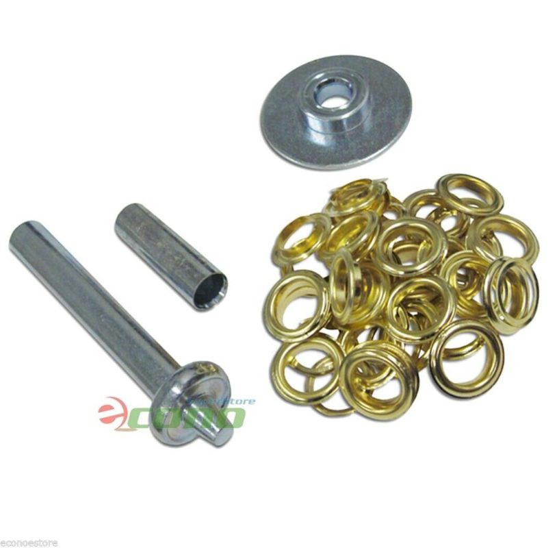 60pc 1/2" Brass Grommet Installation Tool Kit Tarp Tent Canopy Awning