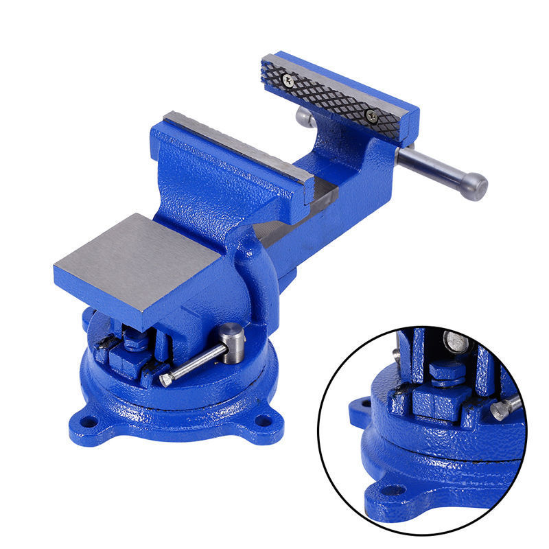 Schulz Bench Vise 4" Jaw with Anvil and Locking Swivel Base 