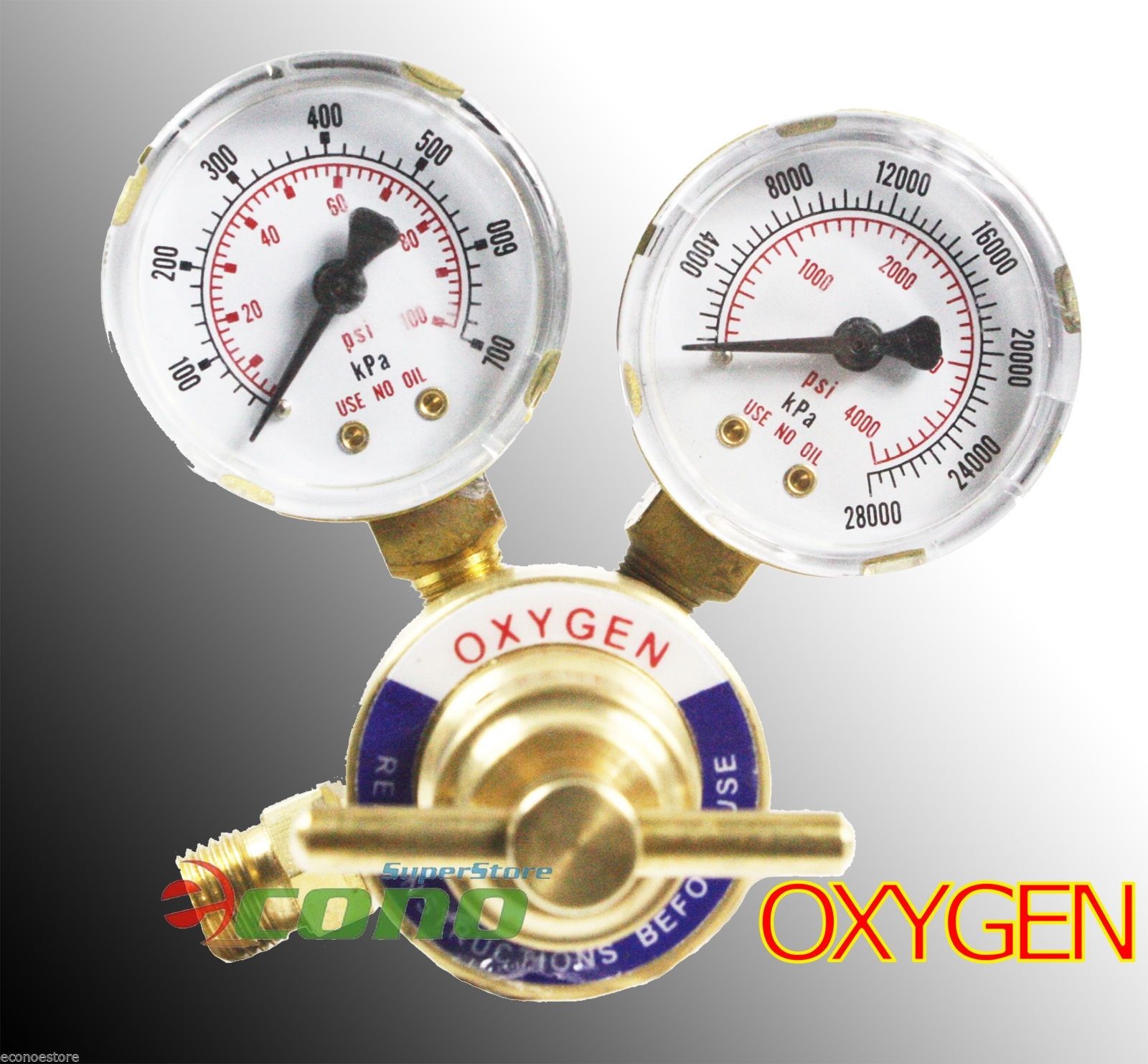 IMAGE Welding Gas Welder Oxygen Regulator Gauges Oxy for Victor Torch Cutting Kits CGA 540 