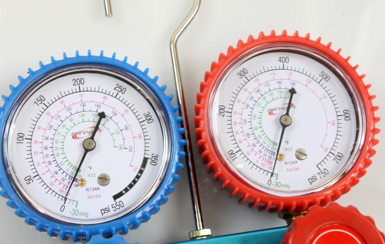 R410A R134A HVAC AC MANIFOLD GAUGES W/3 CHARGE HOSES Quick Adapter ACME