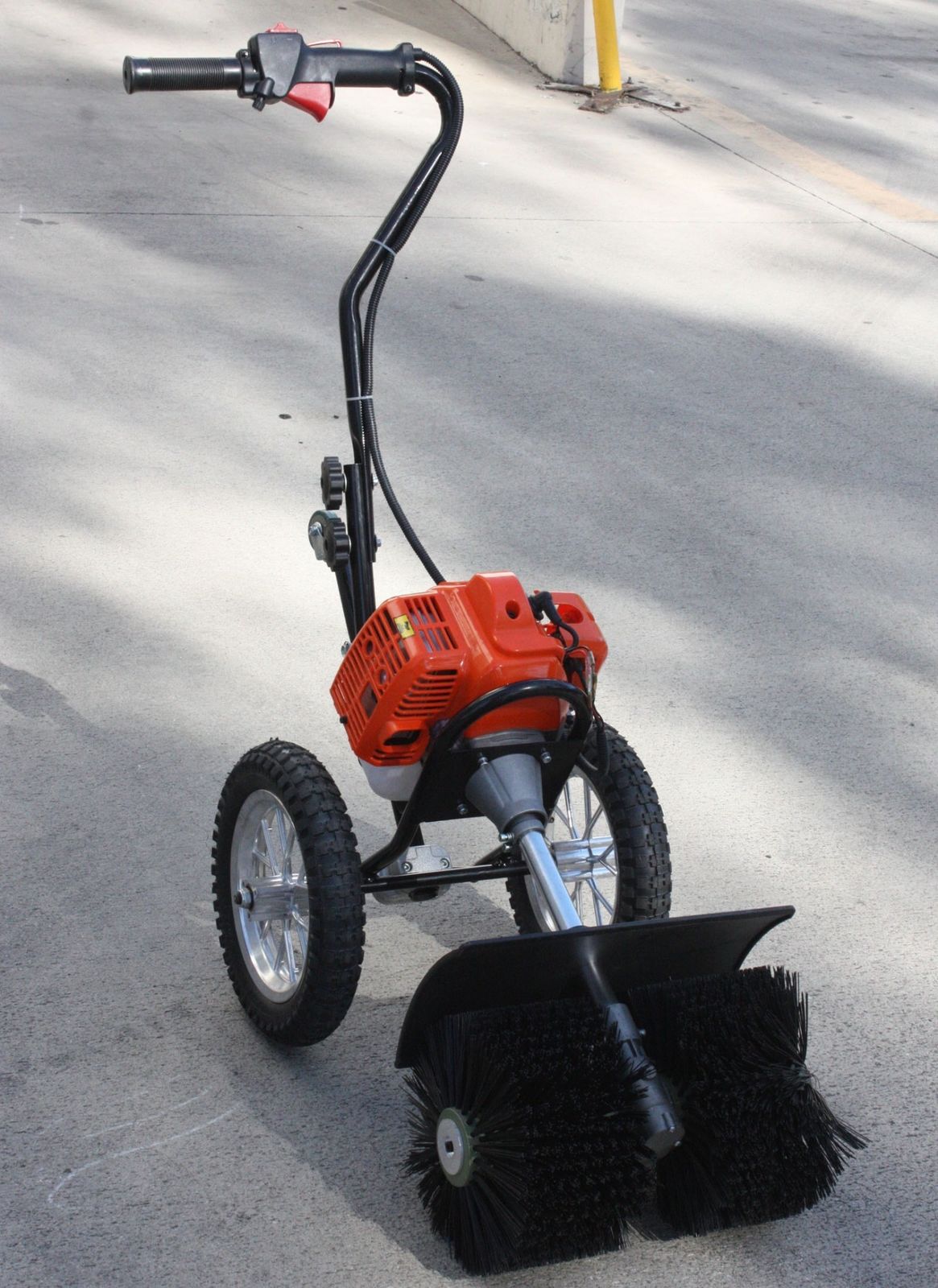 NATICRISI Outdoor Hand Held Gas Power Broom, 52cc 2-Stroke