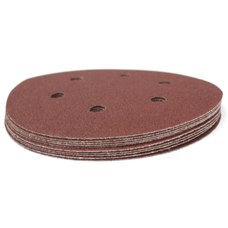 10 pc 6" 6 Vacuum Hole Hook & Loop Sanding Disc 80 Grit Random Orbit