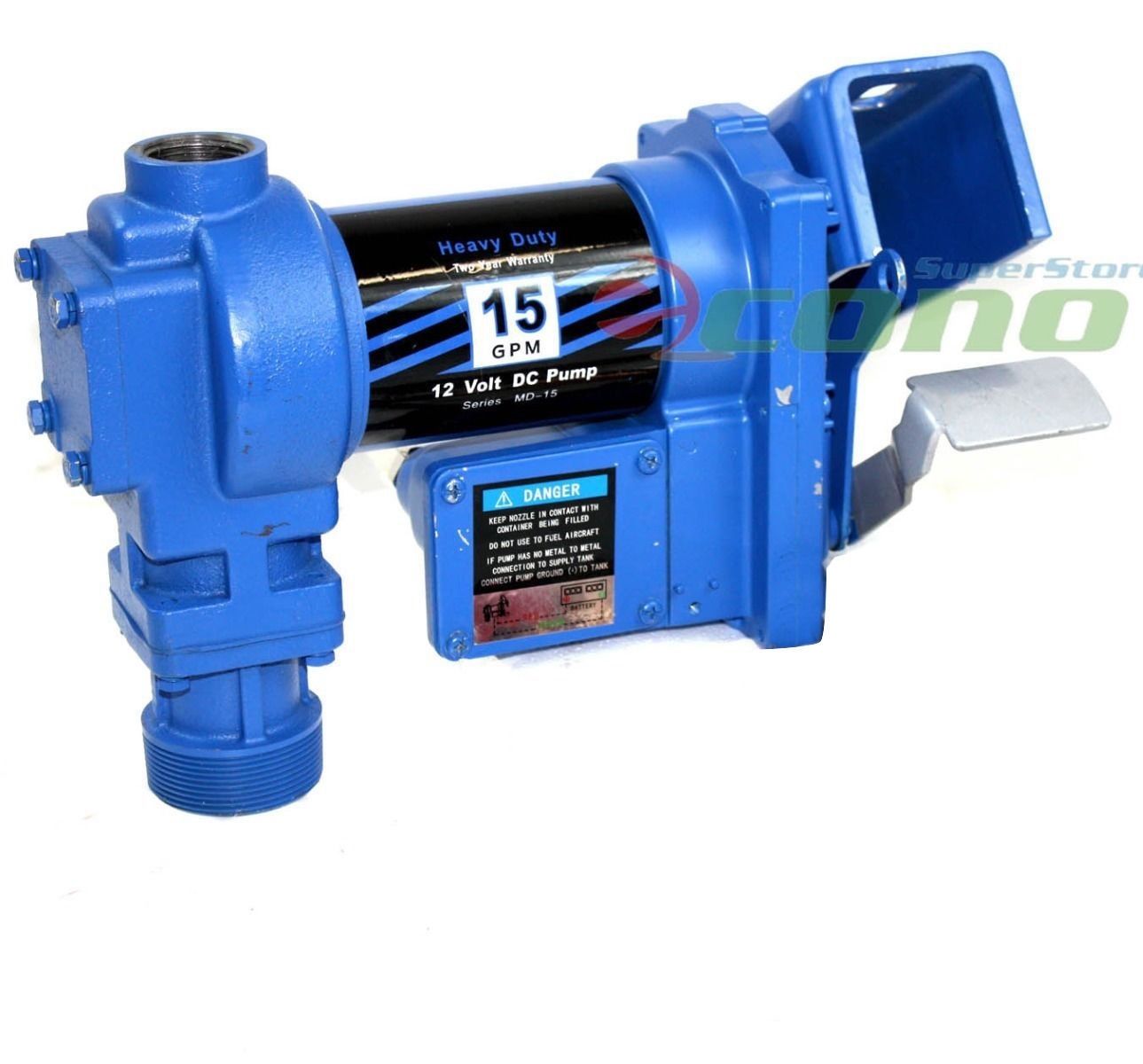 12 Volt Diesel Gasoline Anti-Explosive Fuel Transfer Pump w/Digital Nozzle Meter 