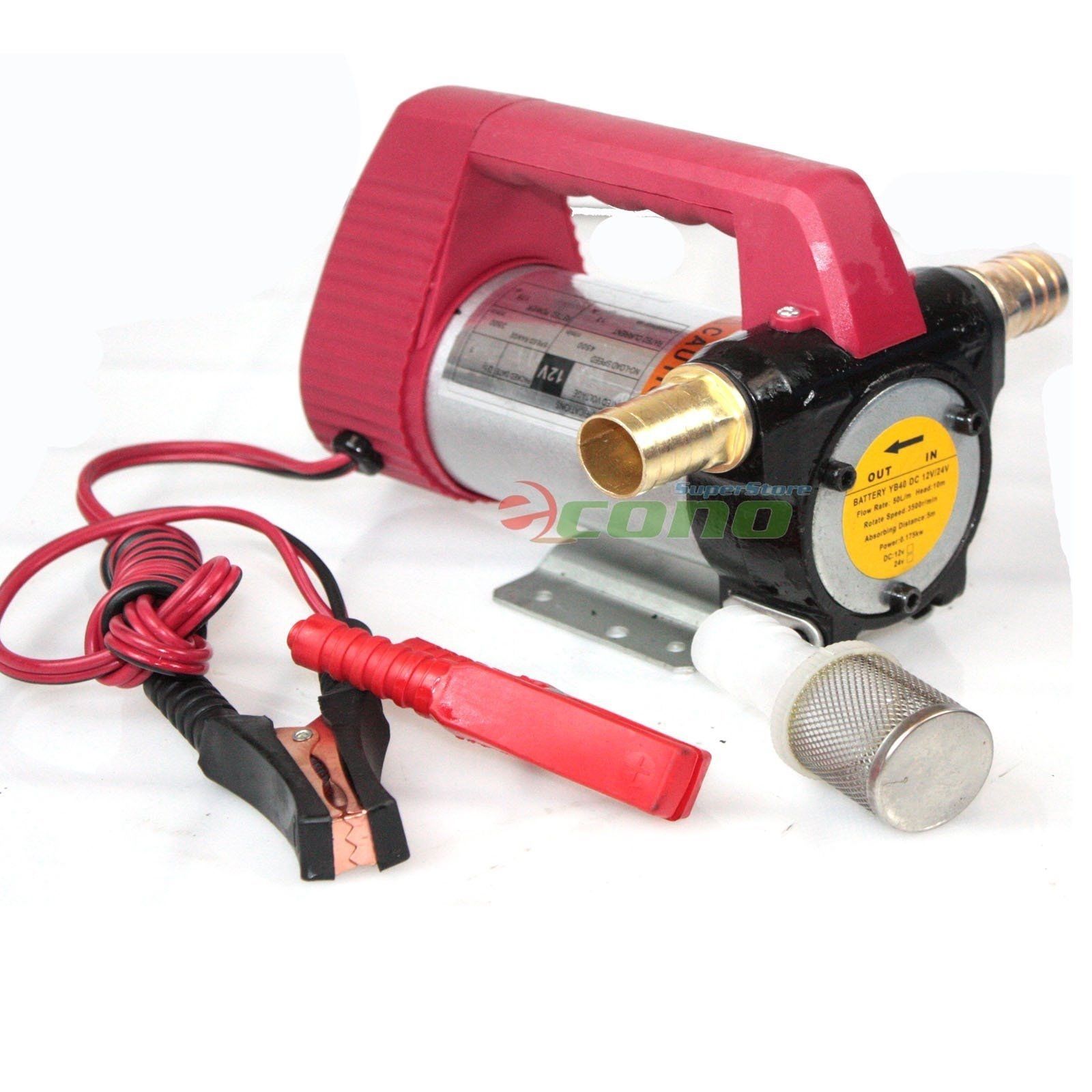 12V 260W Portable Electric Fuel Diesel Kerosene Pump Oil Transfer Pump 50L/Min 