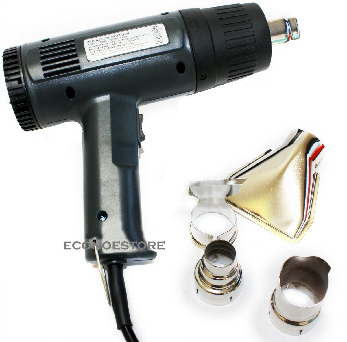 1500W PRO HEAT GUN W/ ACCESSORIES SHRINK WRAPPING 4 NOZZLES ...