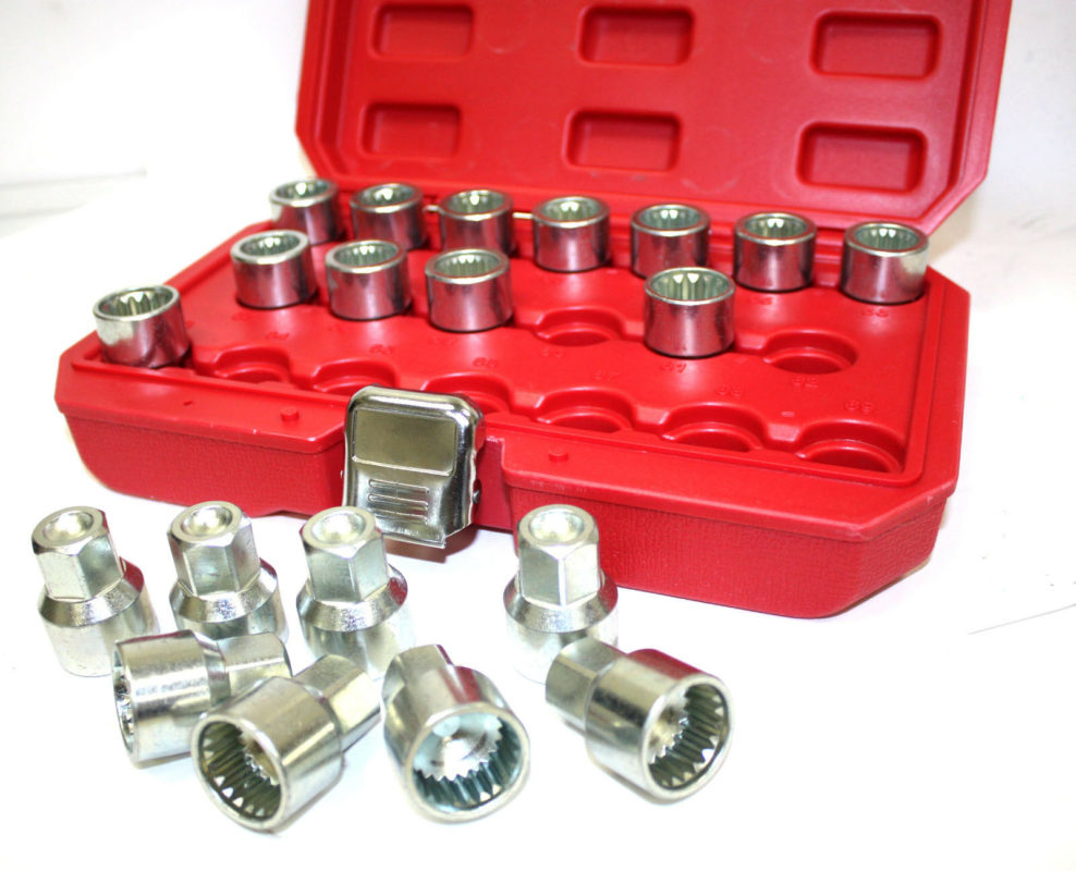 20pc Locking Wheel Nut Key Socket Master OEM Multi Spline For Porsche