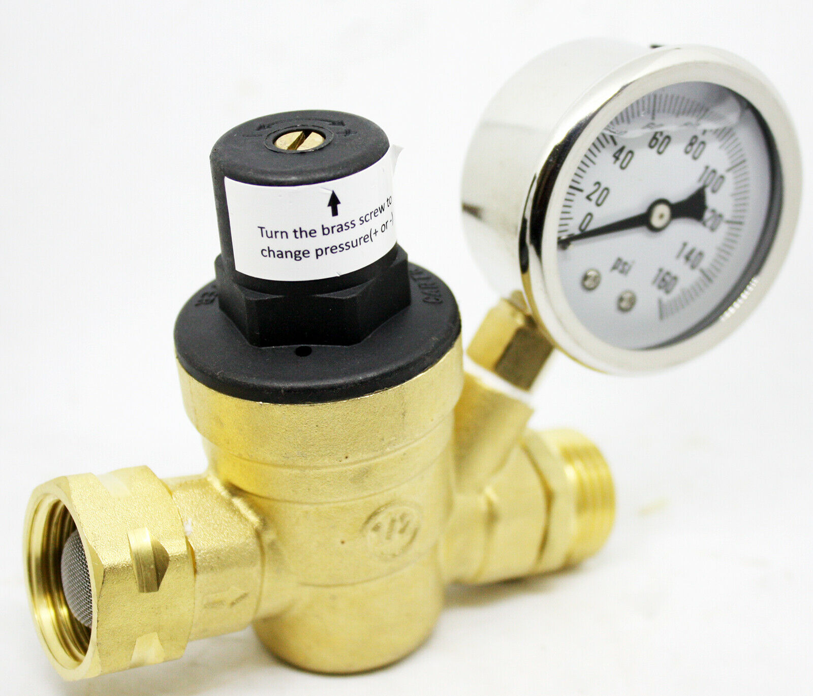 Stanbroil Water Pressure Regulator Valve 3/4" NH Brass Lead-Free
