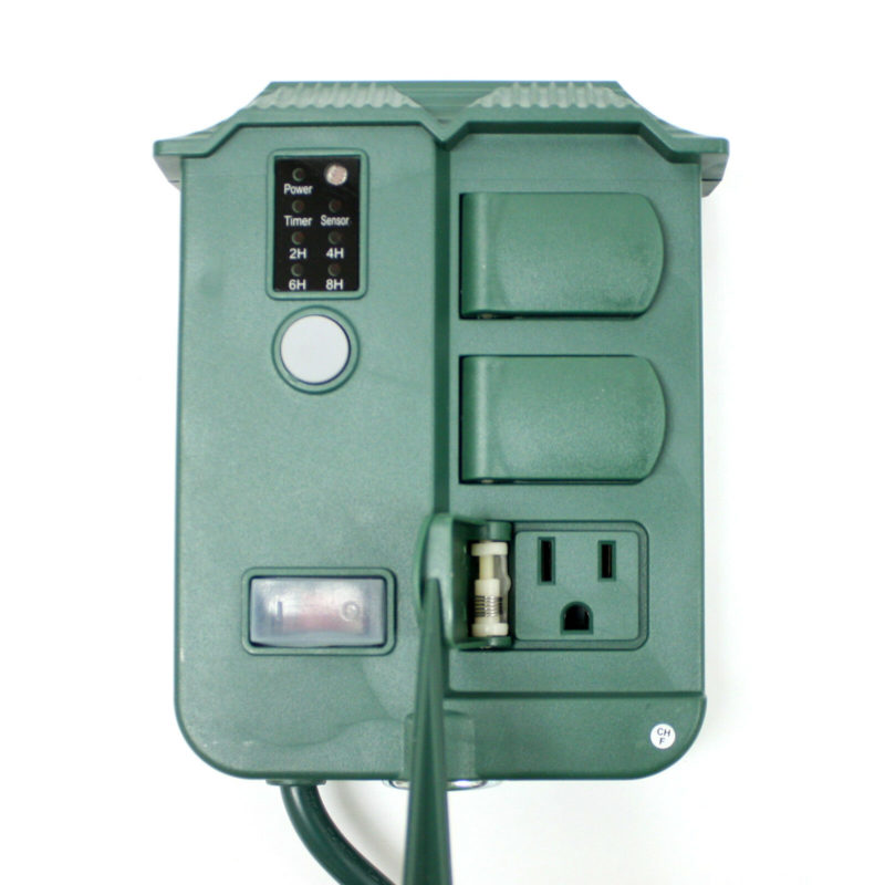 6 Outlet UL LISTED Outdoor Yard Stake Remote Control Light Sensor