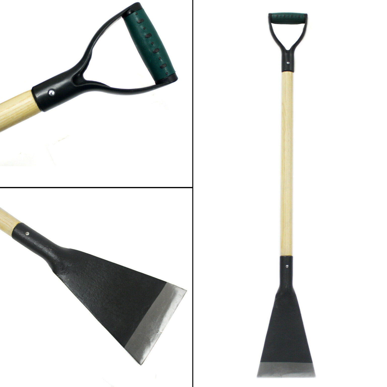 7 x 9 in Heavy Duty Scraper Chopper DHandle Sharp Edge Garden