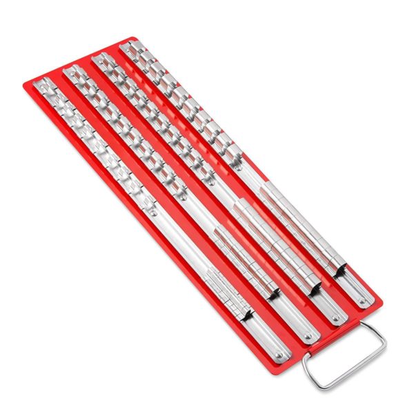 Neilsen 3-Piece Socket Stand Tray Rack Storage Rail Holder - For 1/2, 3/8, 1/4 Sockets