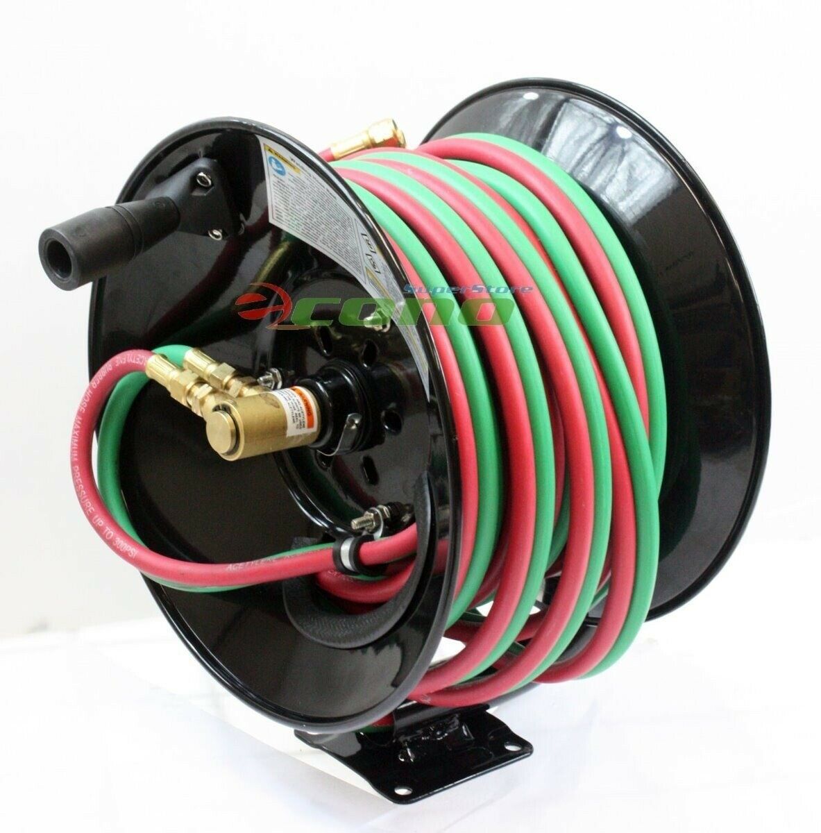 Manual Retractable Twin Hose Reel for 100ft / 30M Oxygen Acetylene
