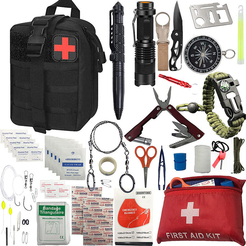 Professional Survival Kit Gear Emergency Tactical First Aid Kit Outdoor ...