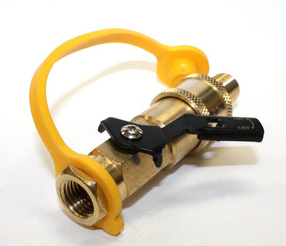 RV14 Natural Gas orLP Propane 1/4" Quick Connect Kit w/Shutoff Valve