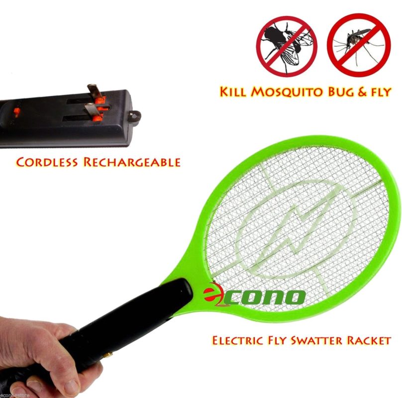 Rechargeable Electric Bug Zapper Cordless Mosquito Insect Fly Swatter
