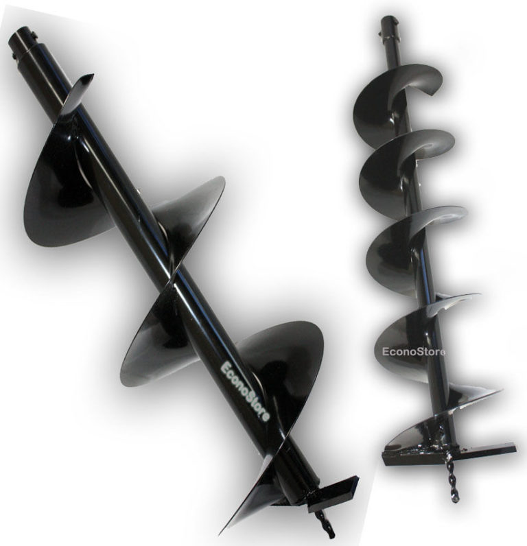 10"(250) and 6"(150mm) Earth Post Hole Auger Bits + 19" Extension Shaft EconoSuperStore