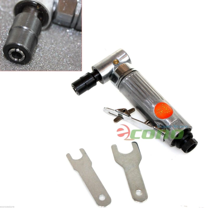1/4" Air Angle Die Grinder Cutter Polisher Air Tools W/ 2 Wrench Cast