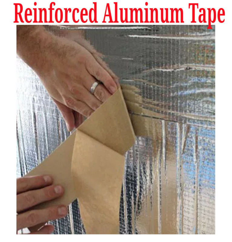 2 Rolls Aluminum Foil Tape 3" x 340ft Adhesive HVAC Sealing Air Duct