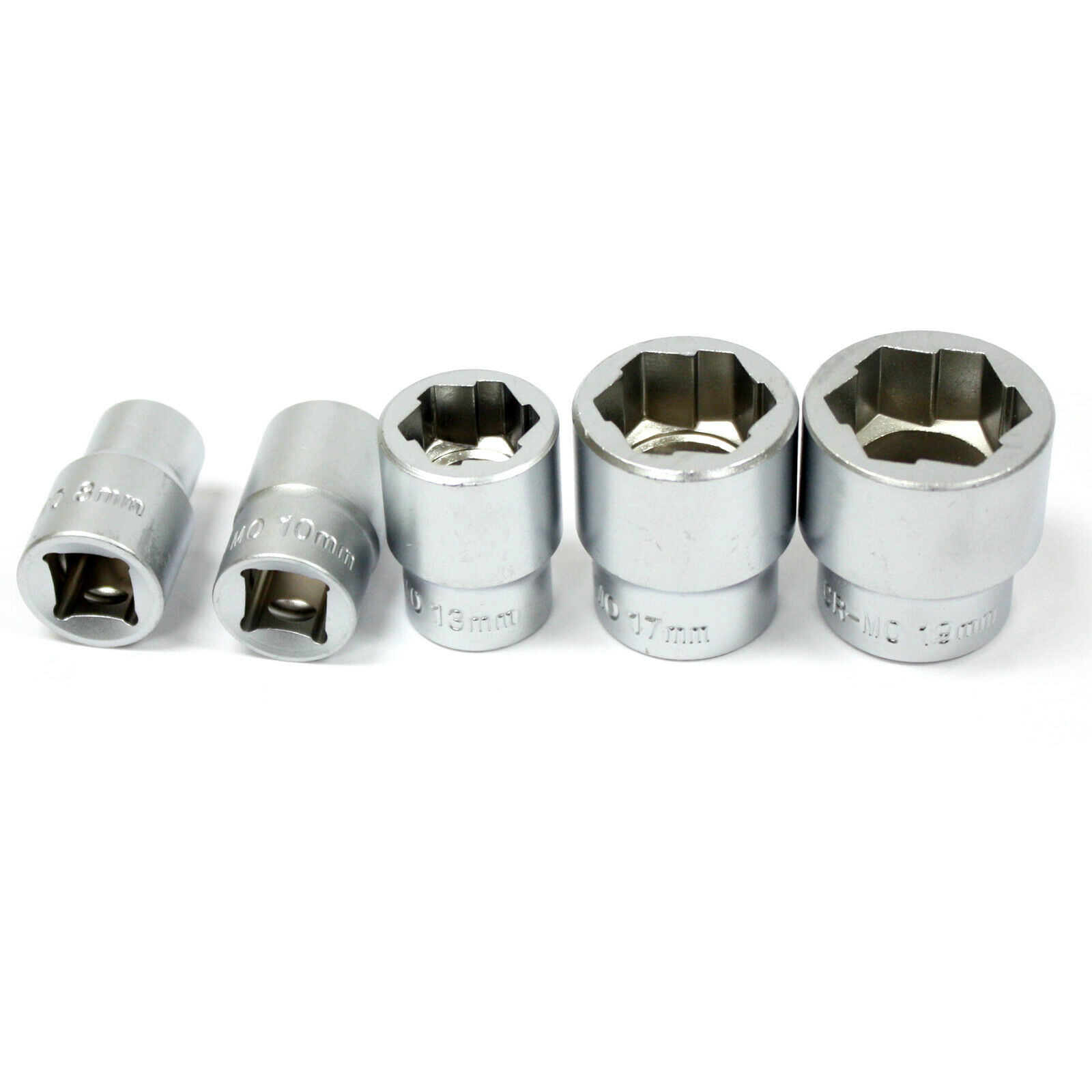 5 Piece 3/8" Drive Impact Bolt Extractor Set 8mm,10mm,13mm,17mm,19mm. 