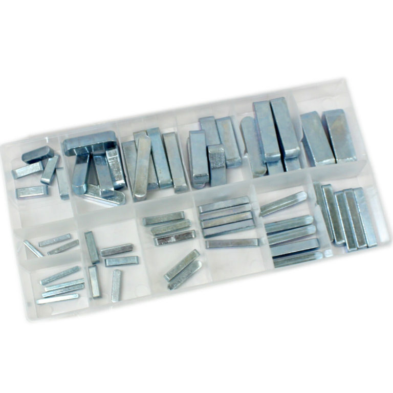 60 pc SAE Keystock Bar Assortment Lock Pulleys Gears Square Key Stock