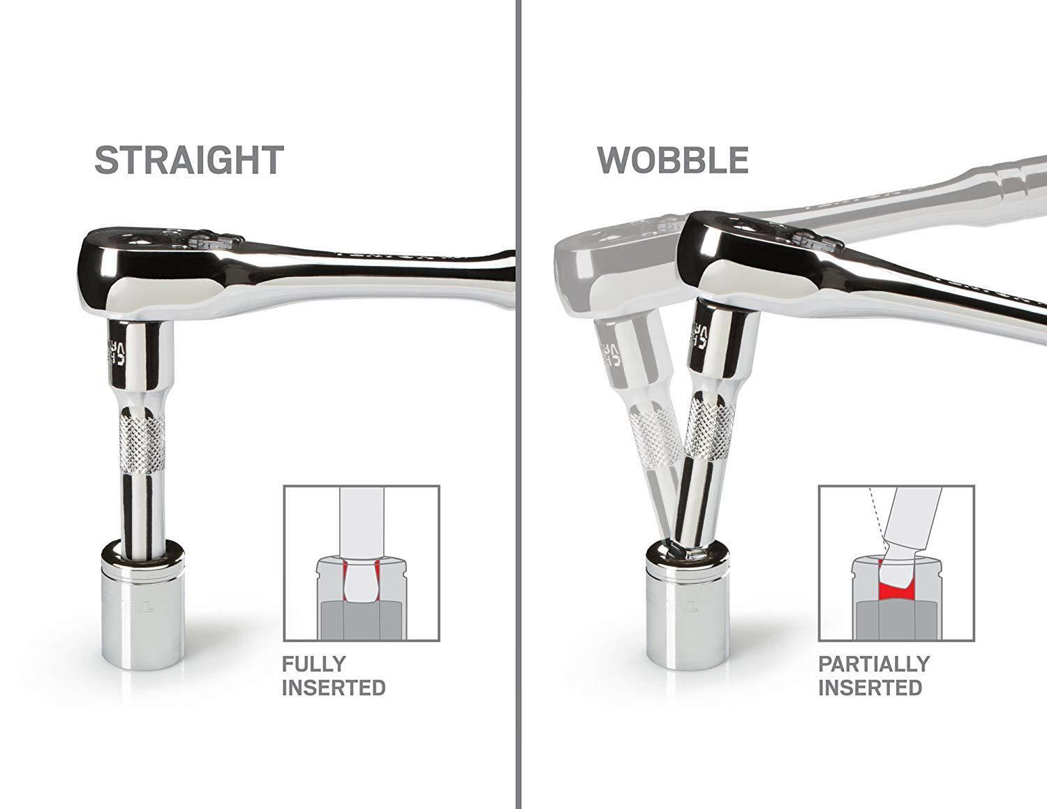 Am-Tech 9-Piece Wobble Extension Bar Set - 1/4, 3/8, 1/2 Drive Socket Ratchet Extensions, Model I4257