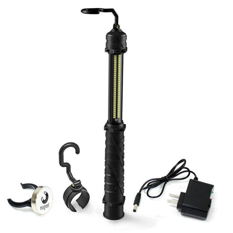 Cordless 60 SMD LED Work Light Magnetic 350 Lumens Rechargeable Swivel ...