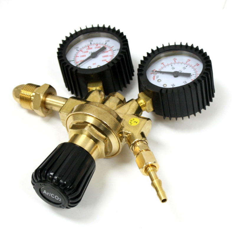 DUAL ARGON CO2 WELDING GAS CYLINDER REGULATOR GAUGES 4 Miller Lincoln ...