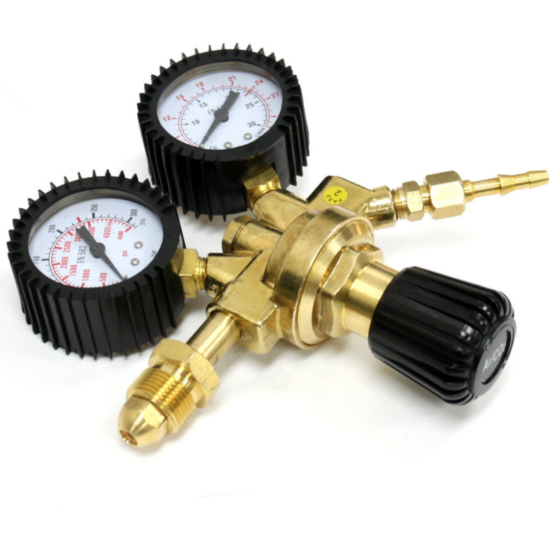 DUAL ARGON CO2 WELDING GAS CYLINDER REGULATOR GAUGES 4 Miller Lincoln ...