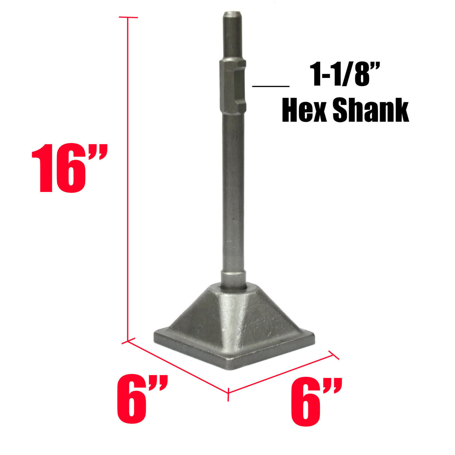 Dirt Soil Tamper Plate for 11/8" Shank Demolition Concrete Breaker