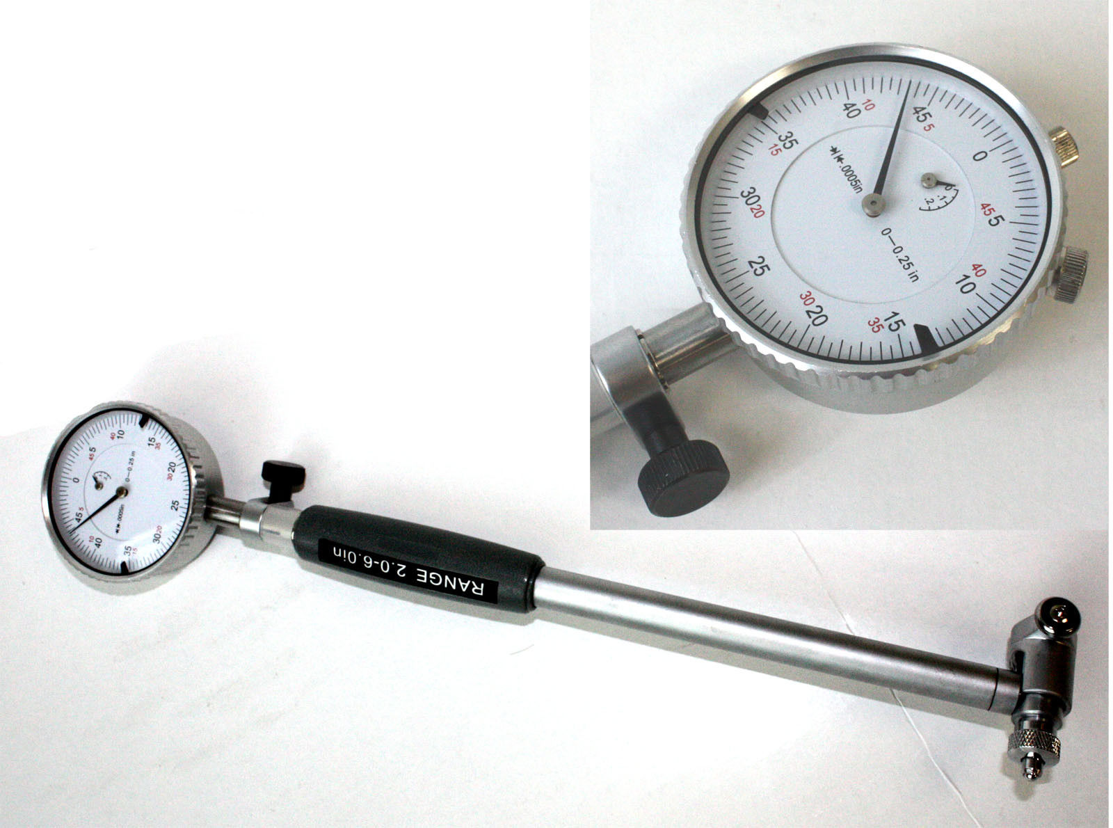 ENGINE CYLINDER 2" to 6" DIAL BORE GAUGE GAGE INDICATOR RESOLUTION 0.0005" 