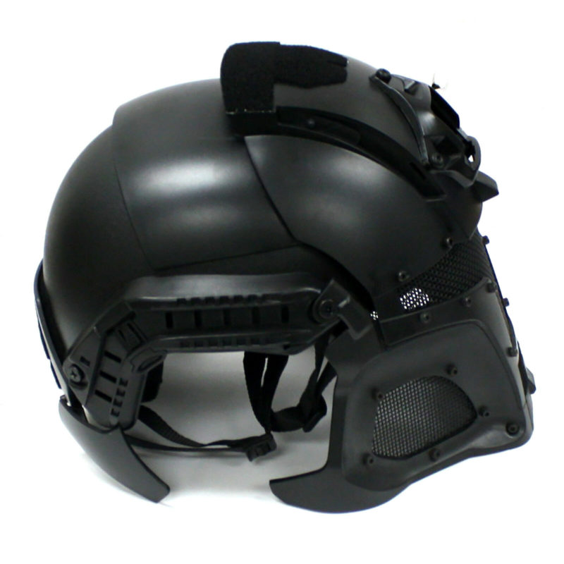 Full Face Airsoft Helmet Black Interstellar Space Battle Trooper ...