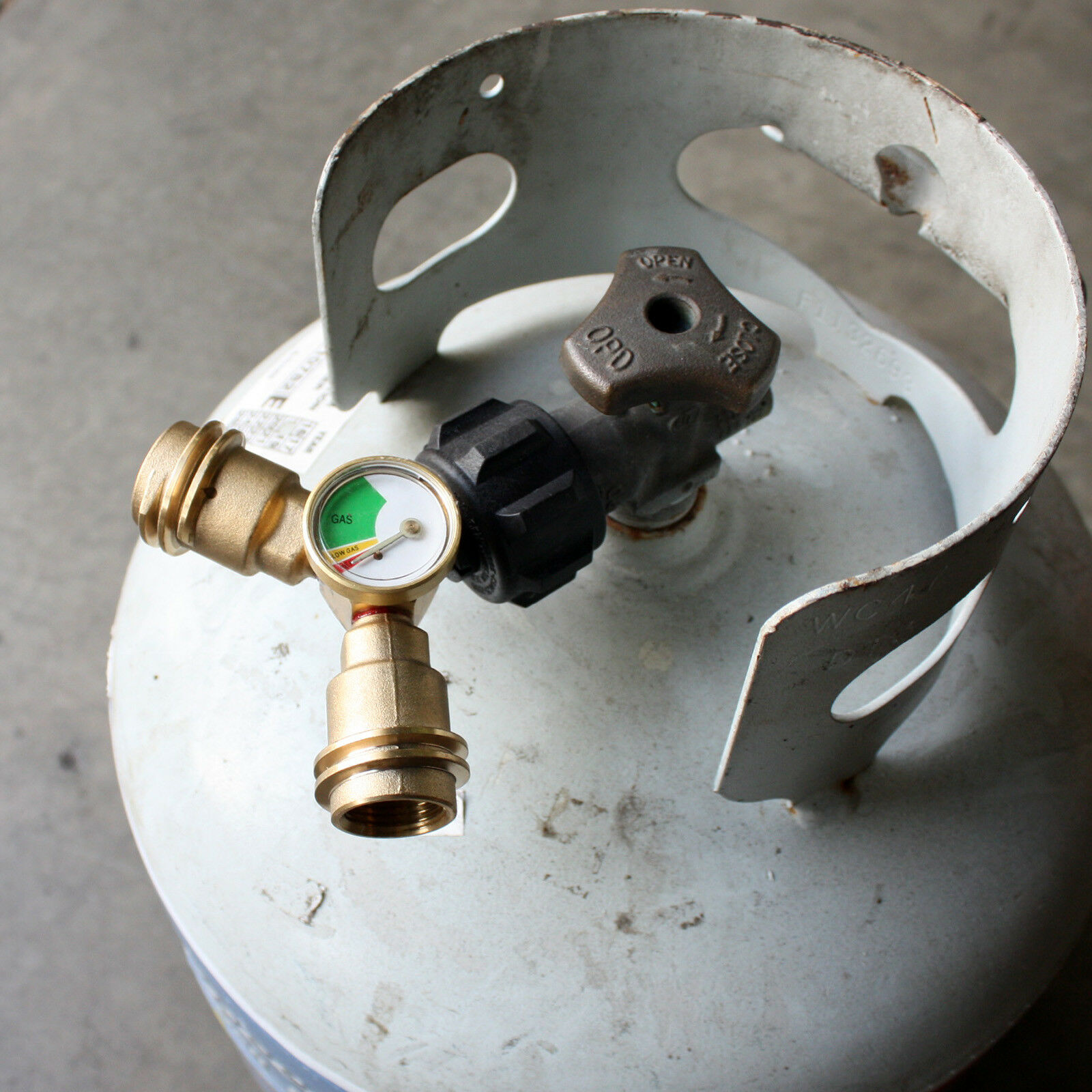1pc Propane Tank Brass Adapter Pressure Meter Gauge for LP Gas