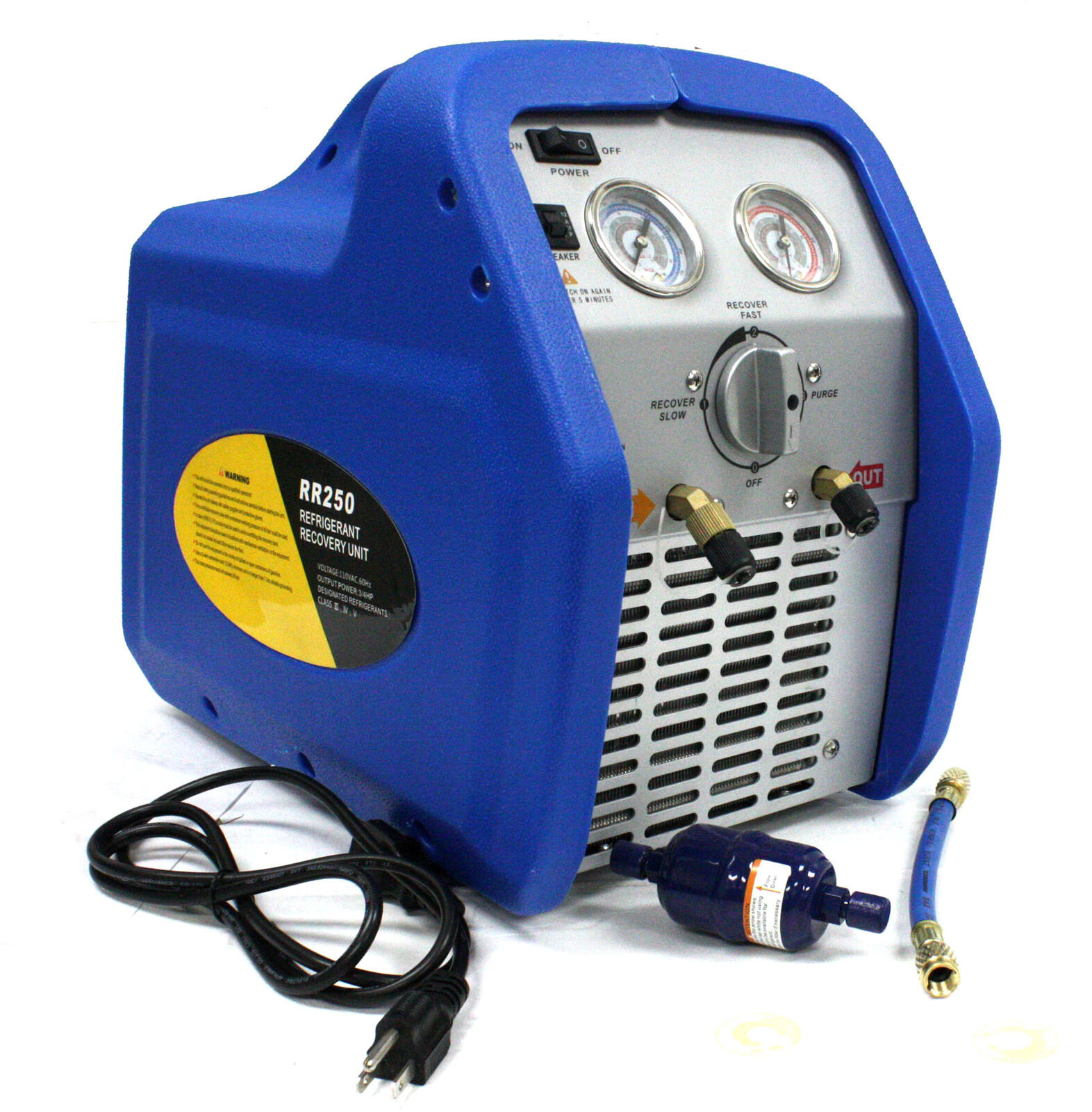 Details about   RR250 3/4HP Portable AC Refrigerant Recovery Machine 4 HVAC R410A r134a r12 r22 