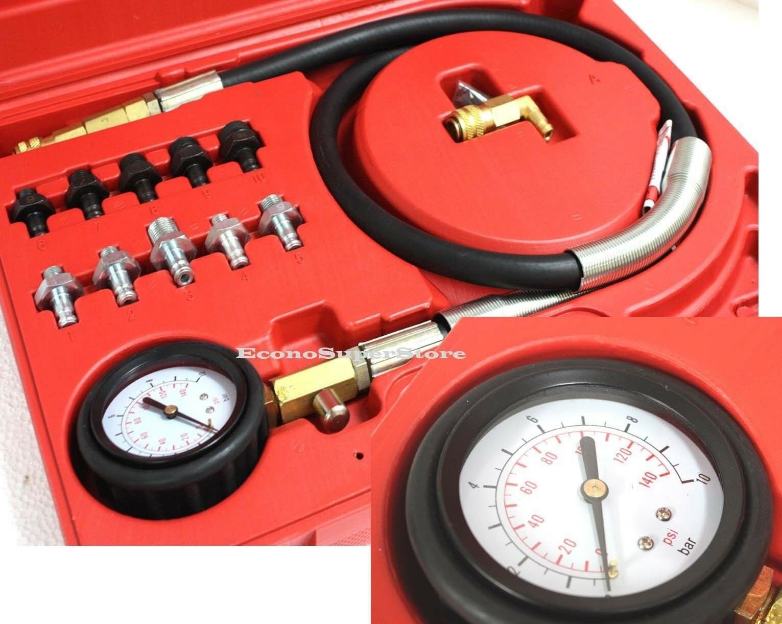 ATP 0-140 PSI Engine Oil Pressure Test Kit Tester Low Oil Warning Devices Gauge 