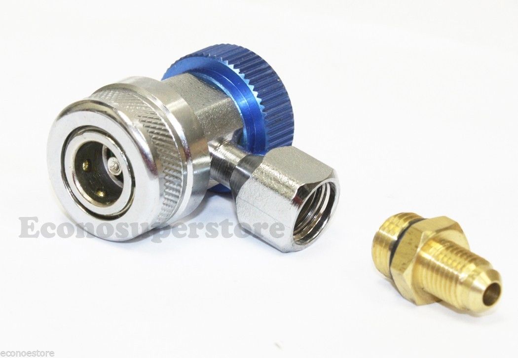 134A Straight Automotive Quick Coupler 1/4" SAE High/Low Side 