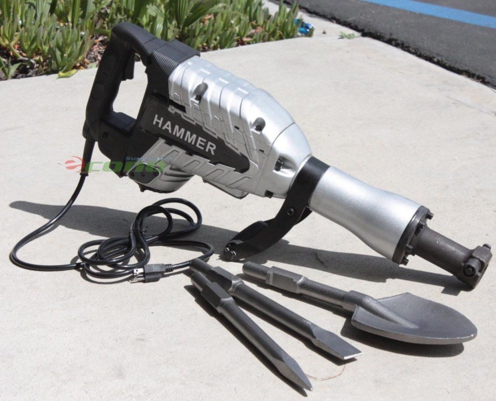 2200 Watt DEMOLITION BREAKER JACK HAMMER CONCRETE CEMENT+ SPADE SCOOPE