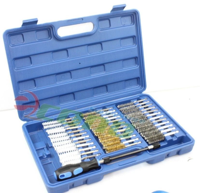 20pc Industrial Quality Wire Brush Set Extra Long Reach Pro Abrasives Tool Kit