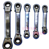 5pcs Metric Offset Ratchet Ring Spanner Wrench  6-17 mm Set