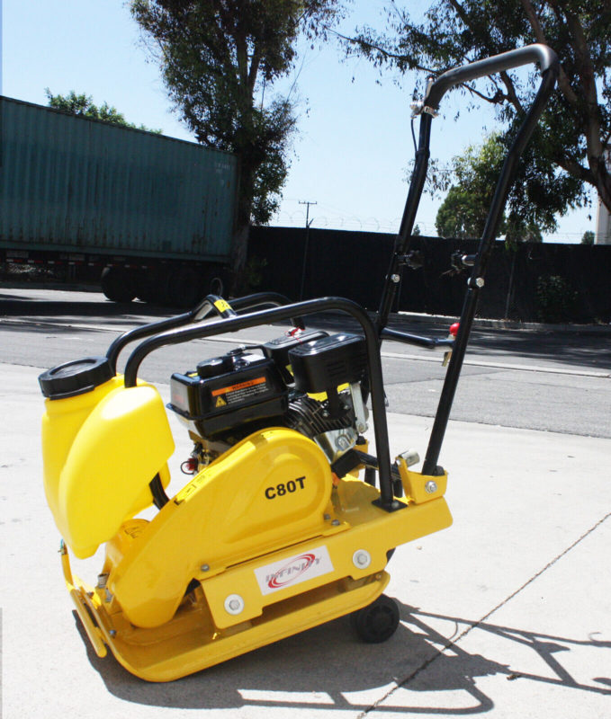 6.5HP WALK BEHIND PLATE COMPACTOR COMPACT DIRT SOIL ASPHALT TAMPER