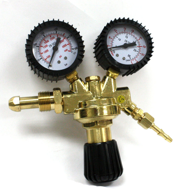 DUAL ARGON CO2 WELDING GAS CYLINDER REGULATOR GAUGES 4 Miller Lincoln