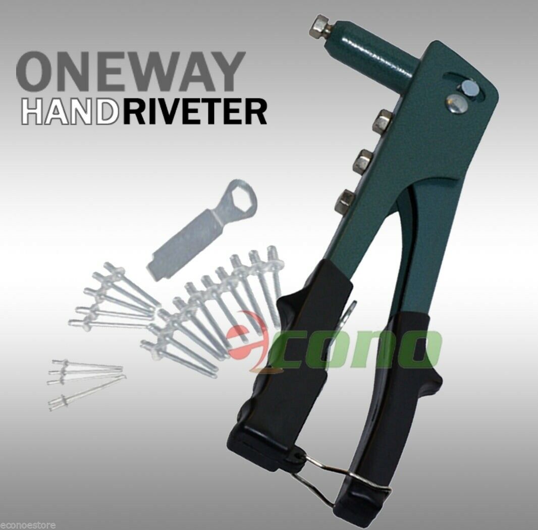 5/32" Heavy Duty Hand Riveter Tool with 5 Nosepieces 1/4" 3/16" 7/32" 1/8" 